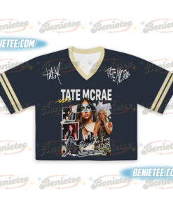 Alternative view of Tate McRae 2025 Concert Jersey, Miss Possessive Tour 2025 Crop top Football Jersey, Tate McRae Fan Gift Shirt, Tate McRae Merch, Tate McRae Graphic Tee