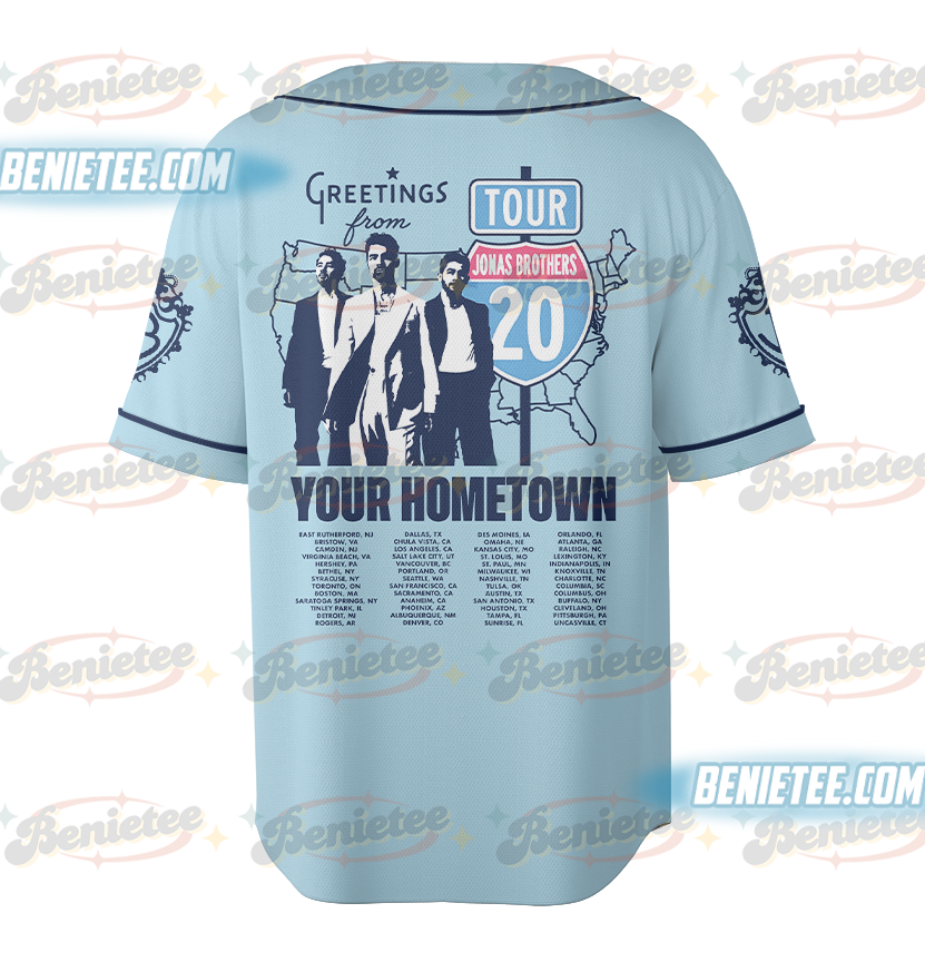 20th Anniversary Of Jonas Baseball Jersey, Living The Dream Tour 2025 Jersey, Jonas Fan Merchandise Shirt, Vintage Jonas Brothers Tee - Image 3