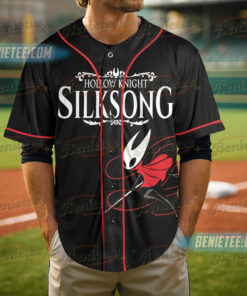 Alternative view of Hollow Knight Silksong Vintage Baseball Jersey, Hornet Silksong Jersey