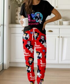 Alternative view of Spamton Pajama Set, Deltarune Inspired Sleepwear, Funny Chibi Print Lounge Set for Fans