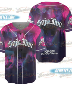 Kpop Demon Hunters Baseball Jersey, Jinu Dark version Tee, Huntrix tee , Sajaboys Jersey, Korean Style Graphic Shirt