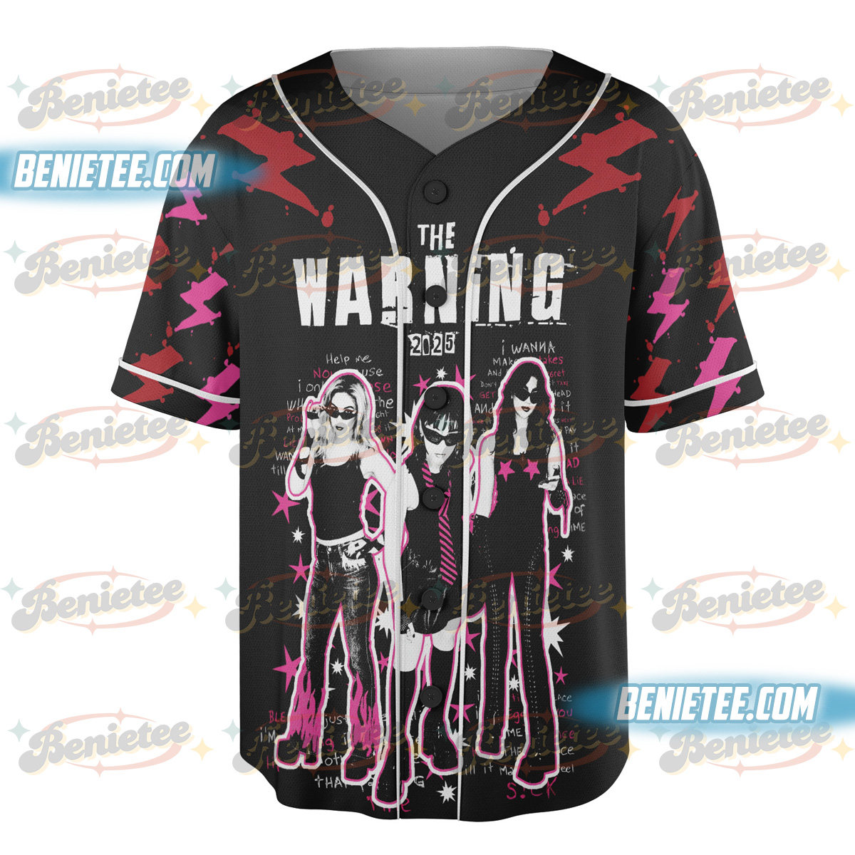The Warning Tour 2025 Baseball Jersey , The warning Tour Jersey - Image 4