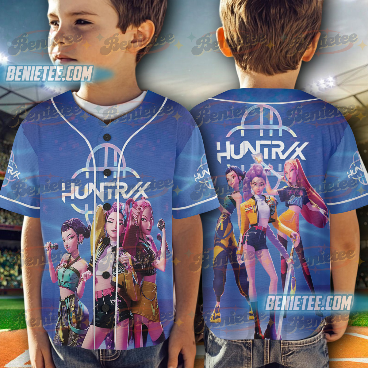 Demon Hunter Baseball Jersey, Derpy the Tiger & Bird Demon Hunter Jersey - Image 2