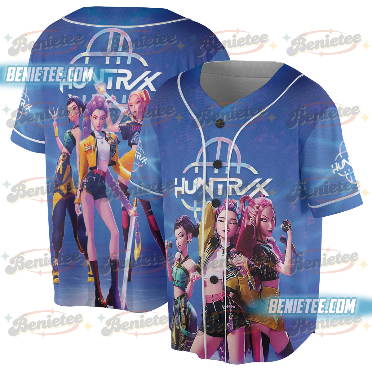 Demon Hunter Baseball Jersey, Derpy the Tiger & Bird Demon Hunter Jersey - Image 6