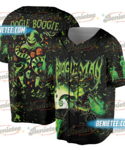 Oogie Boogie Jersey Shirt, Halloween Oogie Boogie Baseball Jersey Shirt, Nightmare Before Christmas Shirt, Horror Shirt, Halloween Gifts