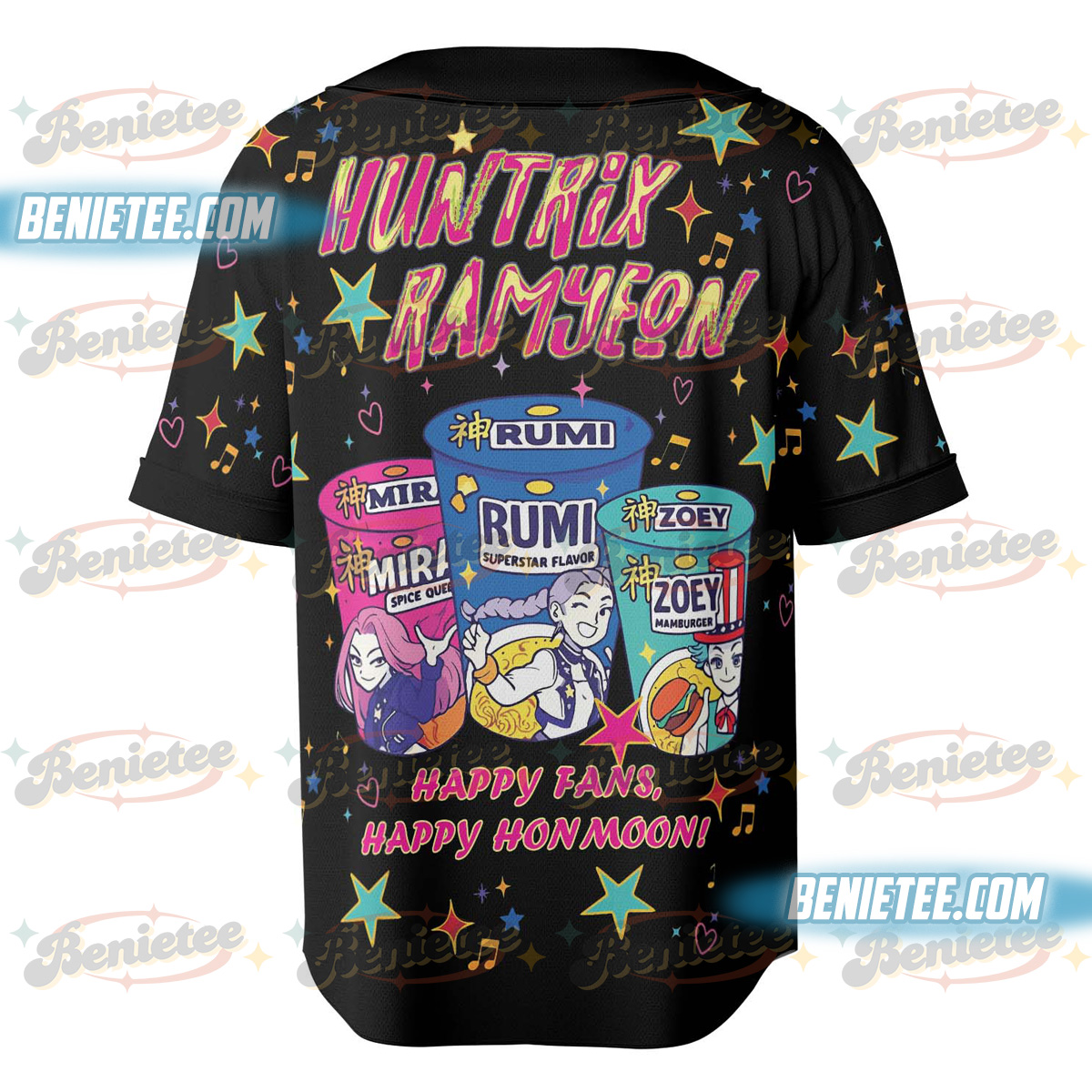 KPDH Ramyeon Baseball Jersey Shirt, Demon Hunter Movie Inspired Noodle Jersey, Cool Korea Inspired Apparel - Image 3