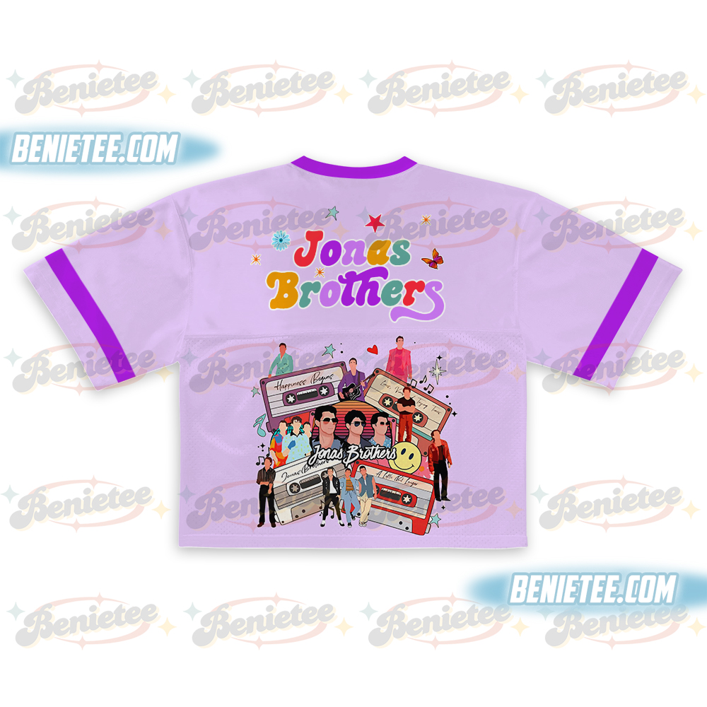 Vintage Jonas Brothers Football Jersey Croptop, Retro 90s Tee, Unisex Concert Fan Shirt, Y2K Band Gift - Image 3