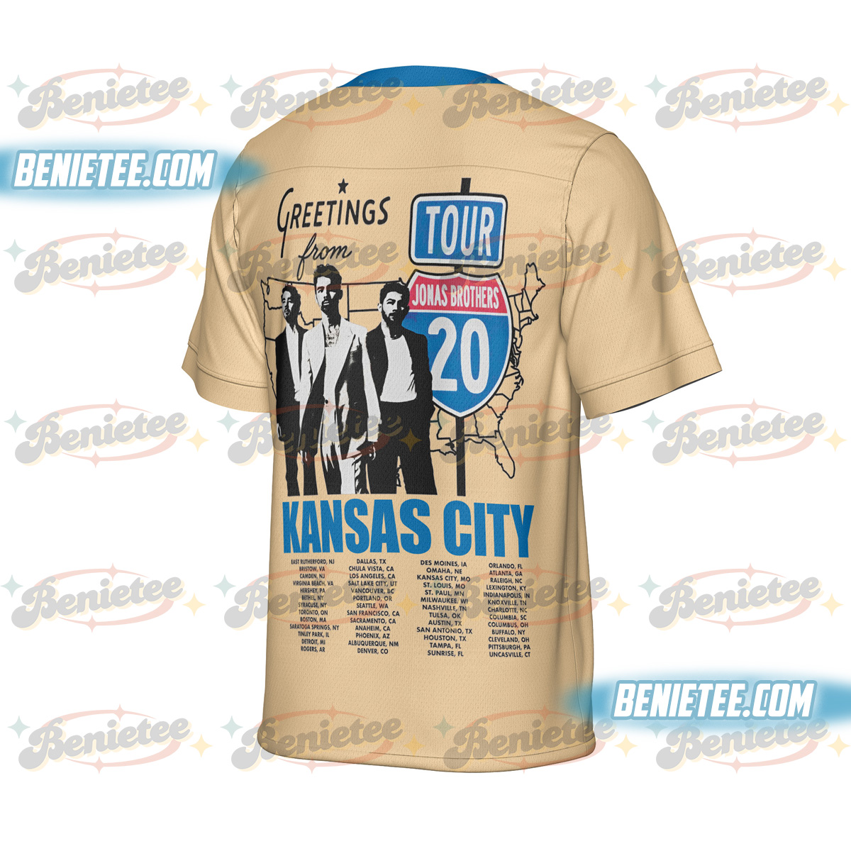 Vintage Style Jonas Brothers Concert Football Jersey - Image 2