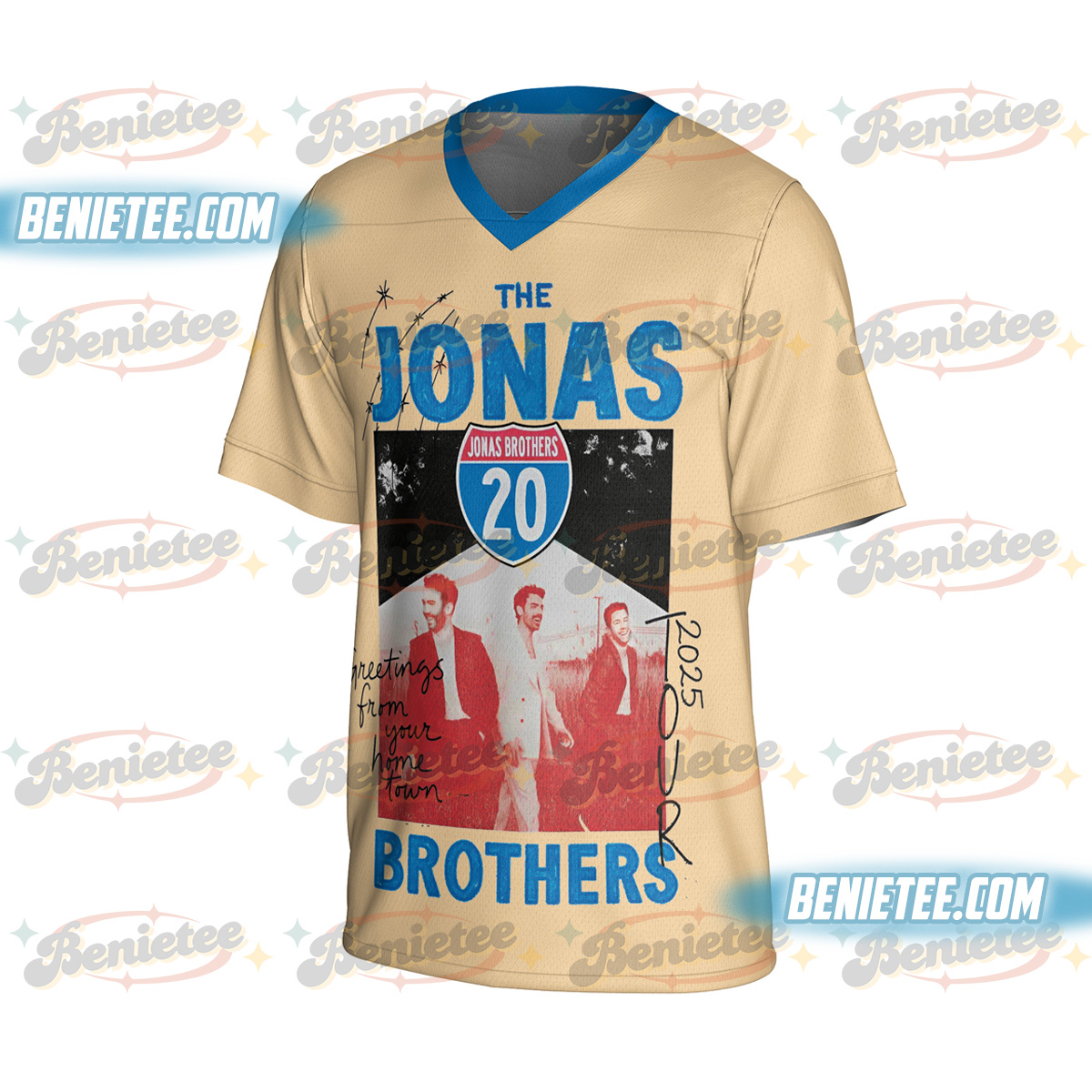 Vintage Style Jonas Brothers Concert Football Jersey - Image 4