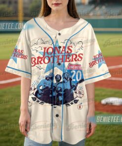 Alternative view of Jonas Bros 2025 Tour Baseball Jersey, Jonas 20 Anniversary Shirt, Nick, Joe, Kevin Jonas Shirt, Jonas Brothers Shirt