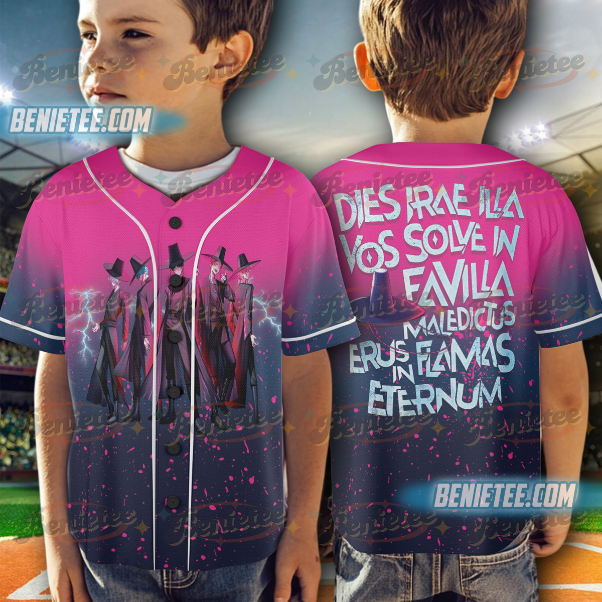 Kpop Demon Hunters Baseball Jersey, Jinu Dark version Jersey - Image 5