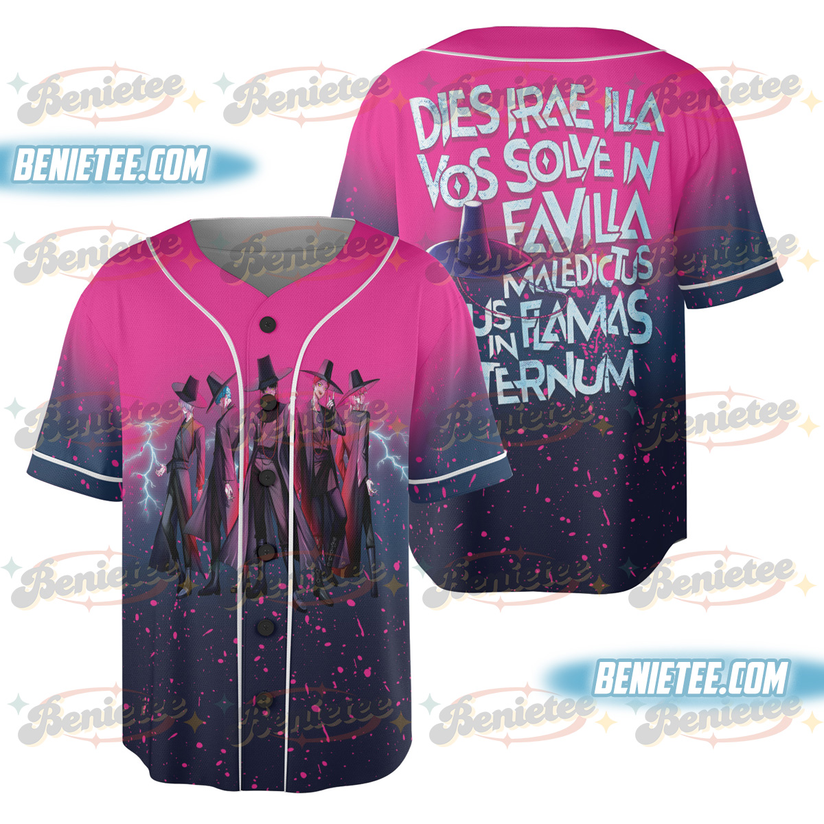 Kpop Demon Hunters Baseball Jersey, Jinu Dark version Jersey - Image 6