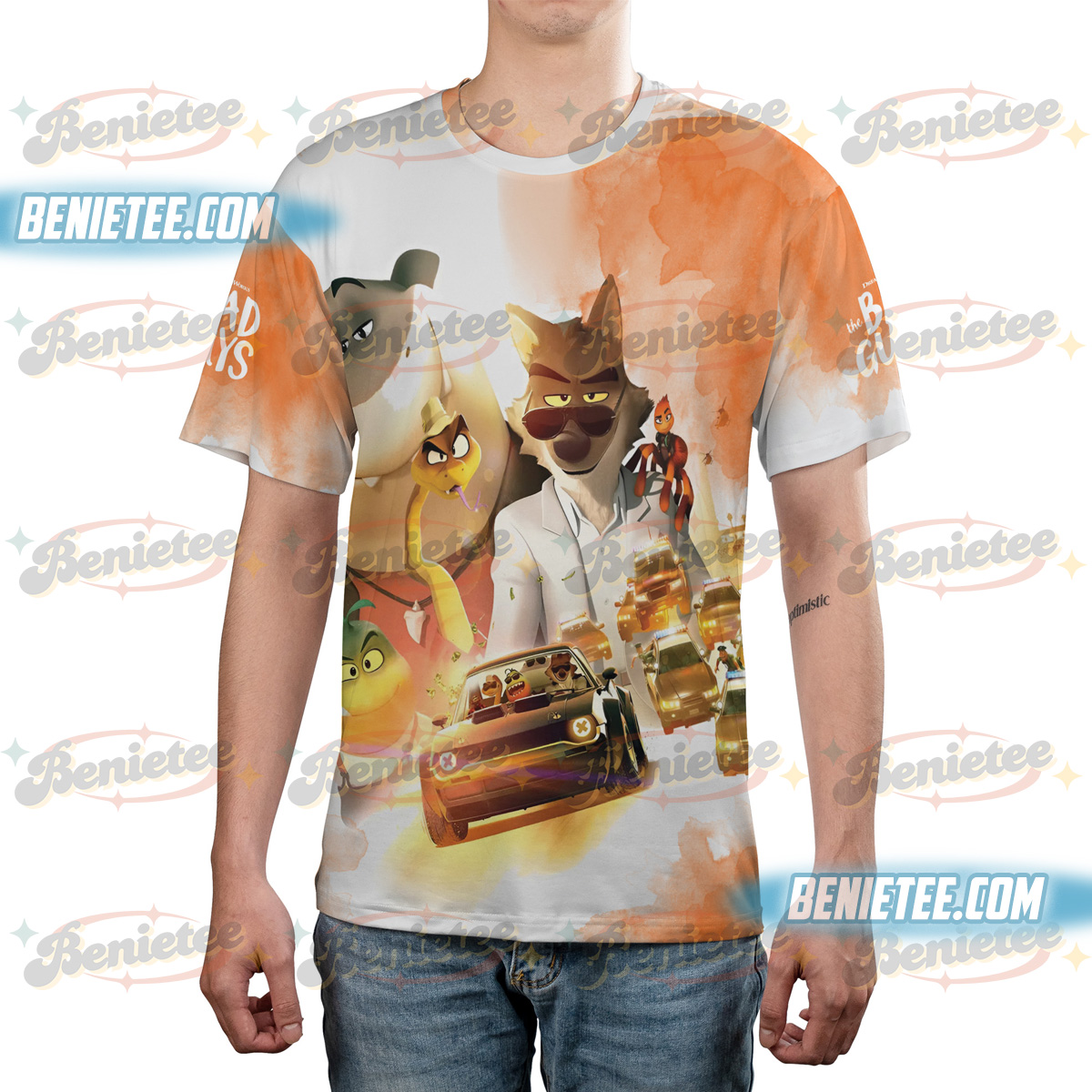 The Bad Guys Mr Wolf and Mr Snake T-Shirt 3D - Image 2