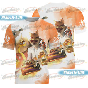 The Bad Guys Mr Wolf and Mr Snake T-Shirt 3D
