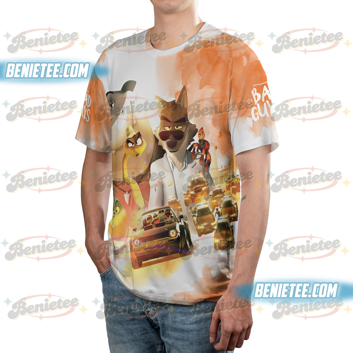 The Bad Guys Mr Wolf and Mr Snake T-Shirt 3D - Image 5