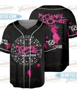 My Chemical Romance Baseball Jersey, 2025 Black Parade Tour MCR Band