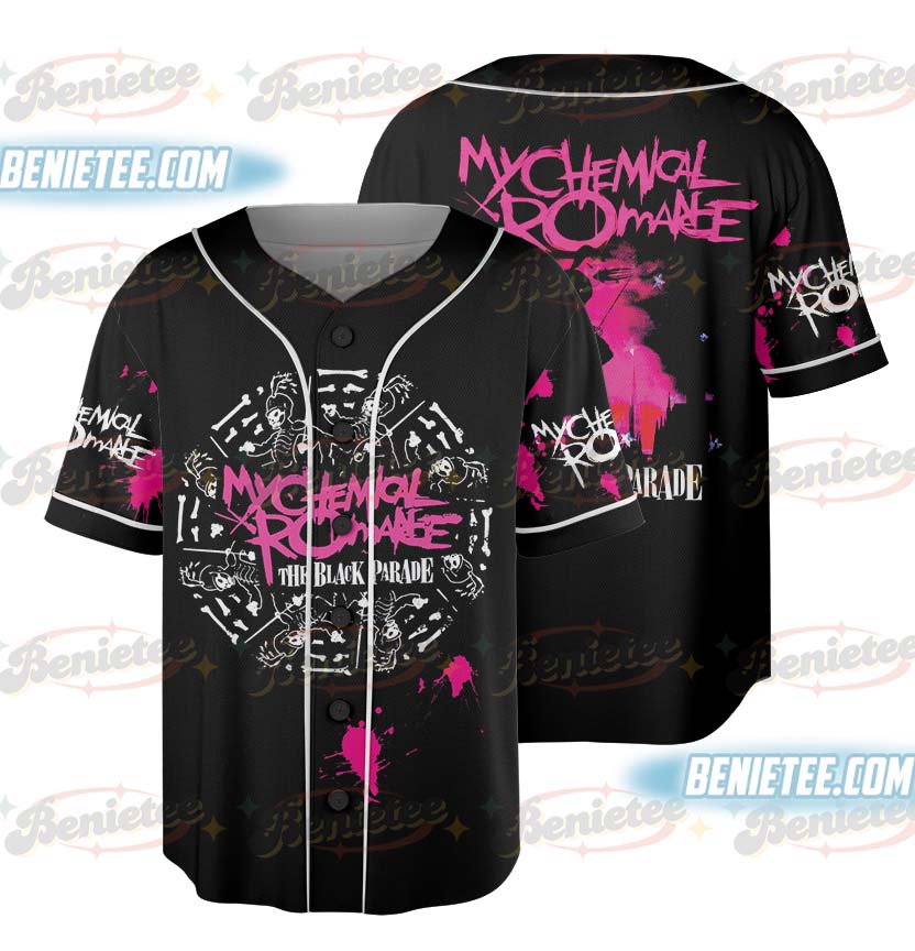 My Chemical Romance Baseball Jersey, 2025 Black Parade Tour MCR Band