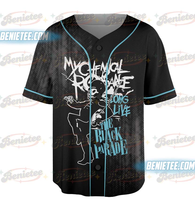 Vintage My Chemical Romance Baseball Jersey, 2025 Black Parade Tour MCR Band - Image 2
