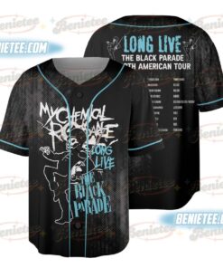 Vintage My Chemical Romance Baseball Jersey, 2025 Black Parade Tour MCR Band