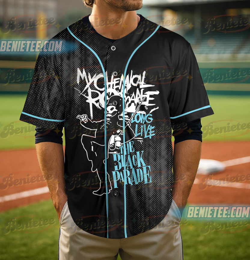 Vintage My Chemical Romance Baseball Jersey, 2025 Black Parade Tour MCR Band - Image 5