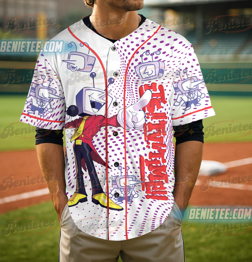 Tenna Deltarune Game Baseball Jersey, It’s TV Time Meme T-Shirt, Funny Tenna Fan Tee, DTG Video Game Shirt - Image 2