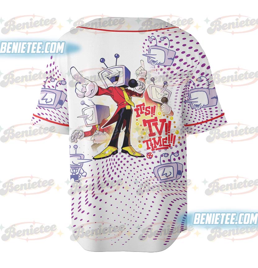 Tenna Deltarune Game Baseball Jersey, It’s TV Time Meme T-Shirt, Funny Tenna Fan Tee, DTG Video Game Shirt - Image 3