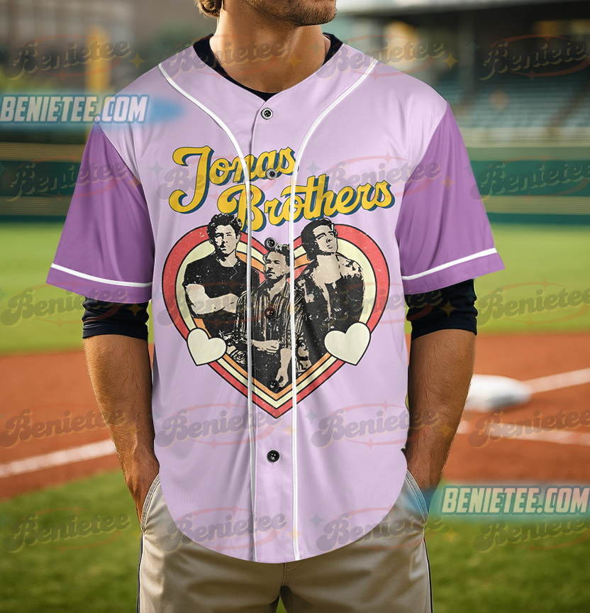 Jonas Bros 20th Annivesary Tour 2025 Baseball Jersey, Vintage Jonas Brothers Shirt, Retro 90s Tee - Image 4