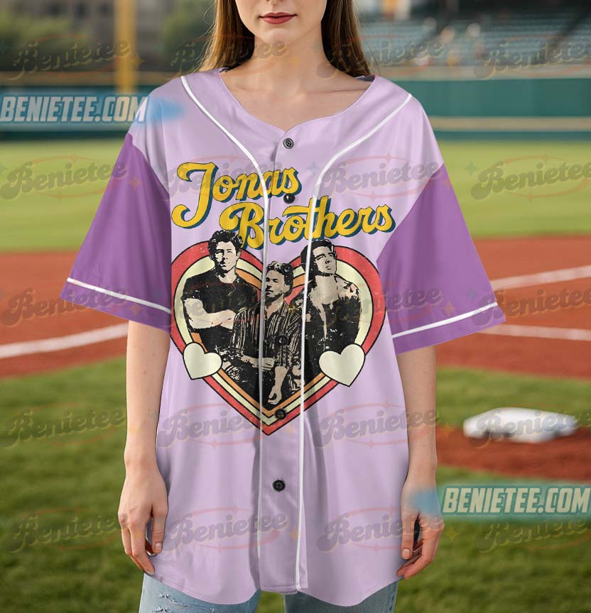 Jonas Bros 20th Annivesary Tour 2025 Baseball Jersey, Vintage Jonas Brothers Shirt, Retro 90s Tee - Image 5