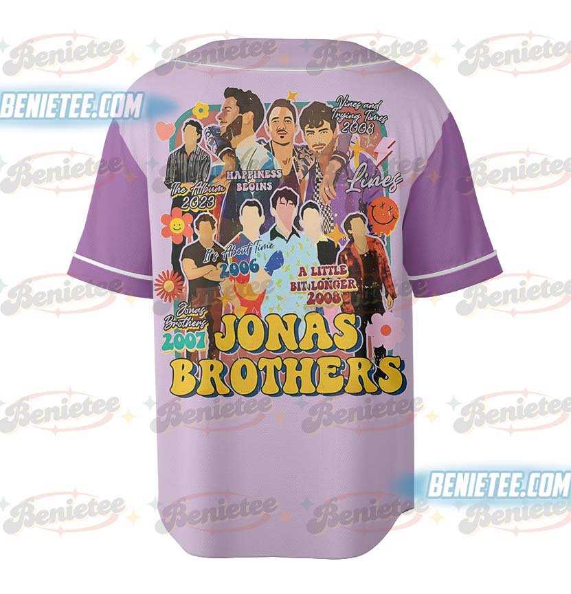 Jonas Bros 20th Annivesary Tour 2025 Baseball Jersey, Vintage Jonas Brothers Shirt, Retro 90s Tee - Image 3