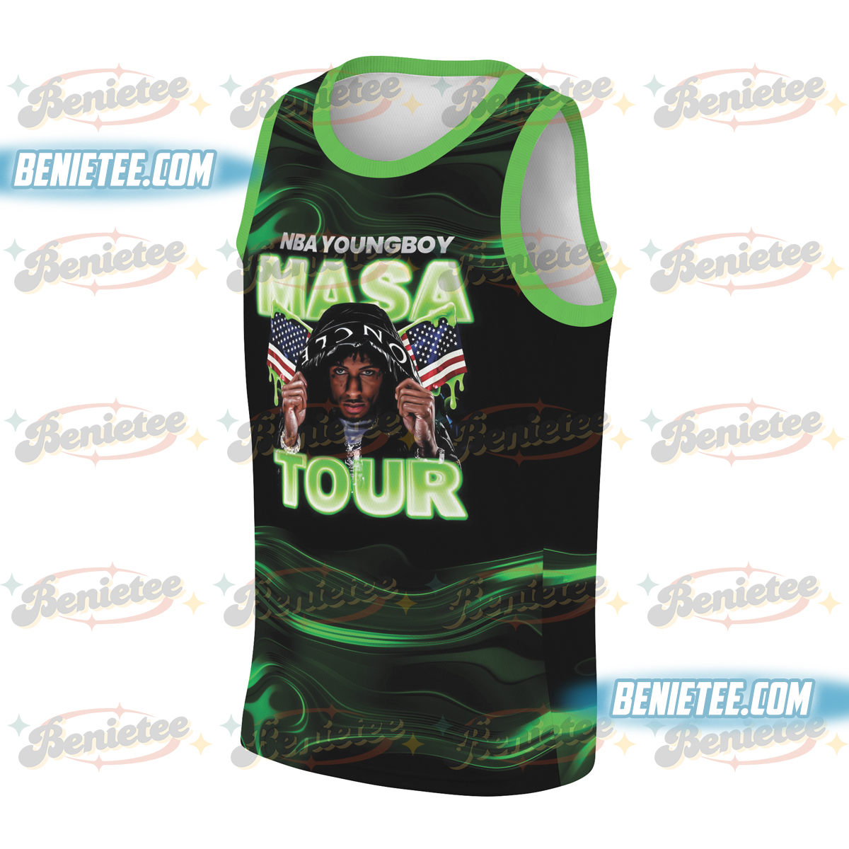 Young boy Never Broke Again Basketball Jersey, NBA YoungBoy Concert Tour Jersey - Image 2