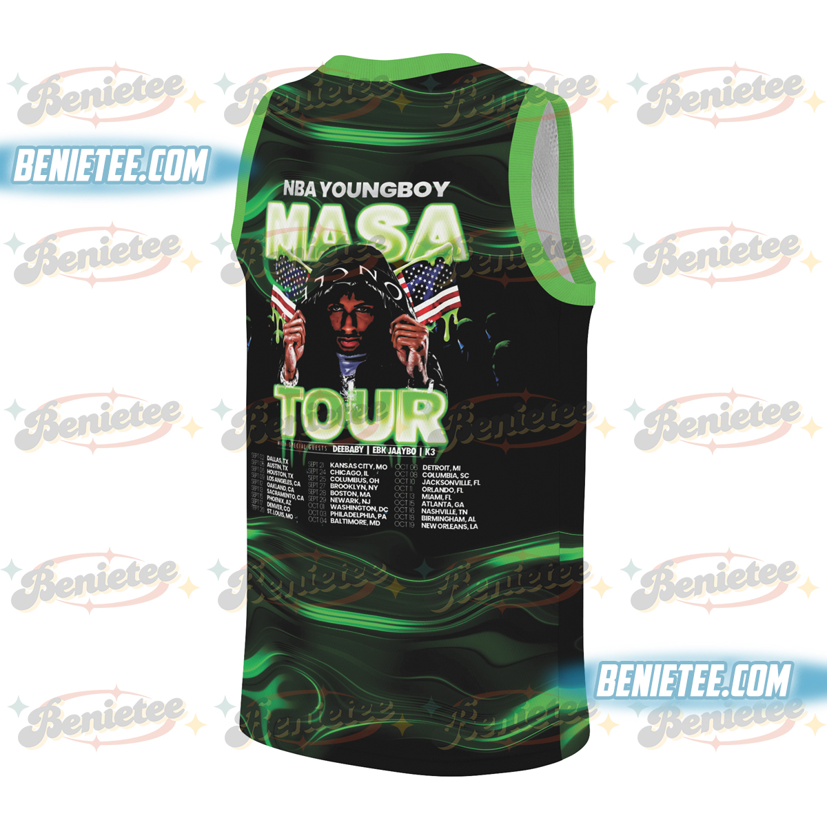 Young boy Never Broke Again Basketball Jersey, NBA YoungBoy Concert Tour Jersey - Image 3