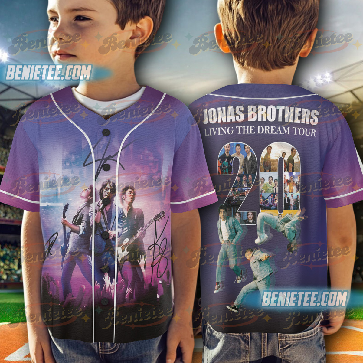 Jonas Brother Tour 2025 Baseball Jersey, Living The Dream Jersey - Image 2
