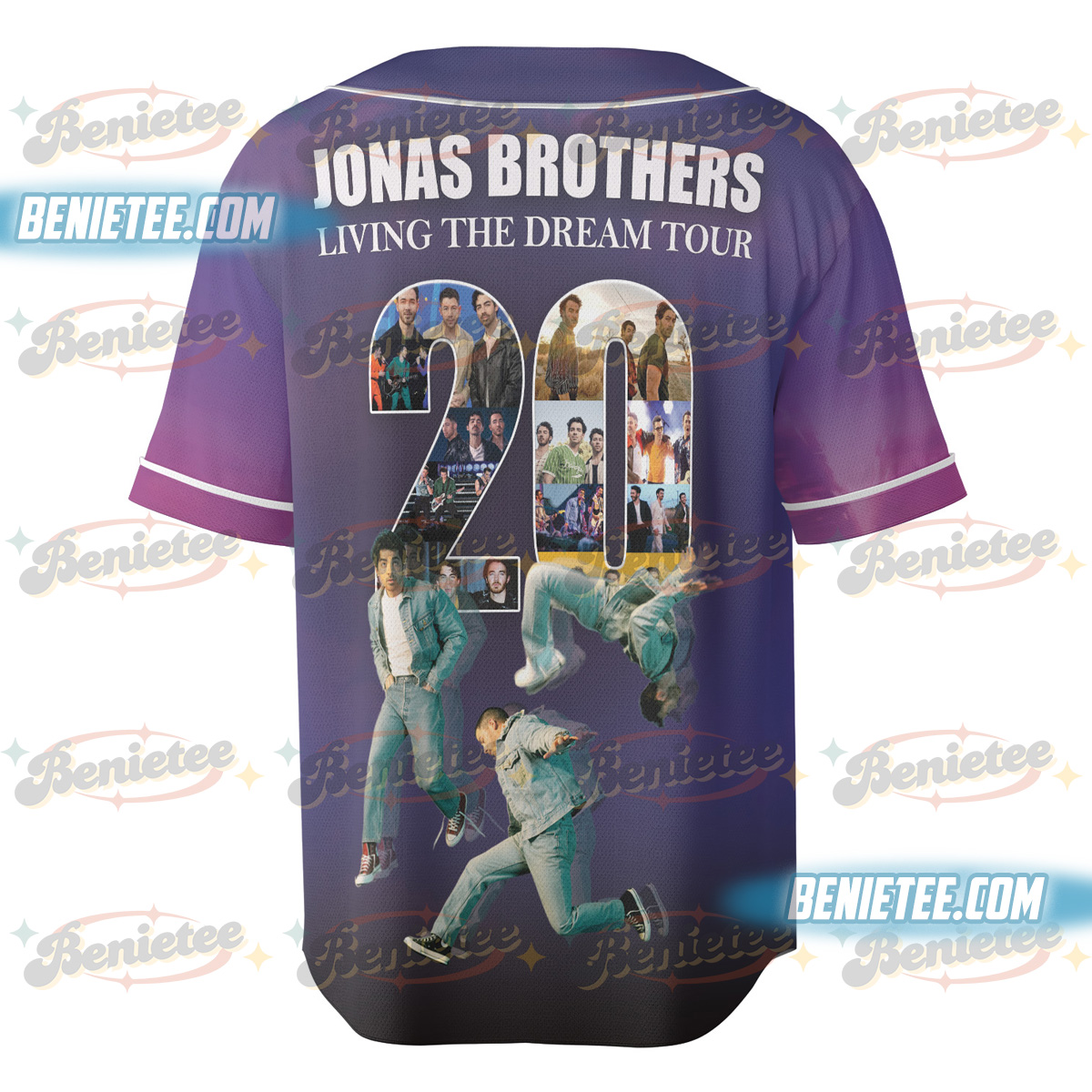 Jonas Brother Tour 2025 Baseball Jersey, Living The Dream Jersey - Image 5