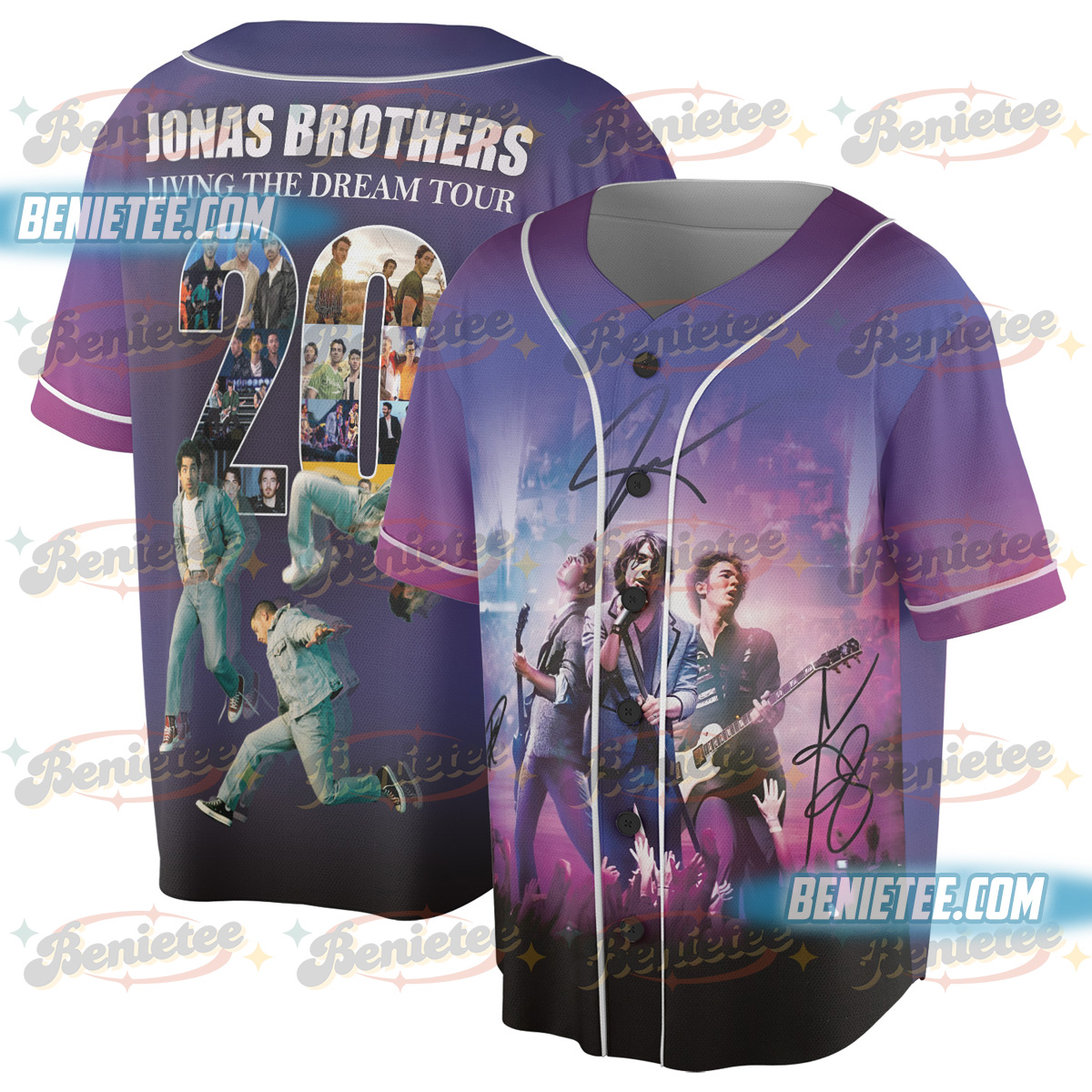 Jonas Brother Tour 2025 Baseball Jersey, Living The Dream Jersey - Image 6