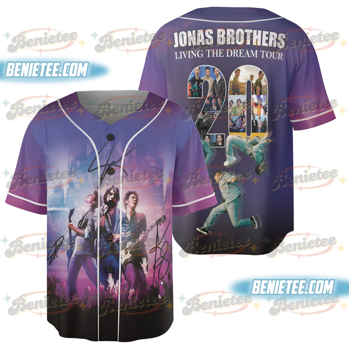 Jonas Brother Tour 2025 Baseball Jersey, Living The Dream Jersey