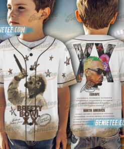 Alternative view of Chris Brown Breezy Bowl Baseball Jersey, Personalized Chris Brown Tour Jersey, Breezy Bowl XX 2025 Shirt