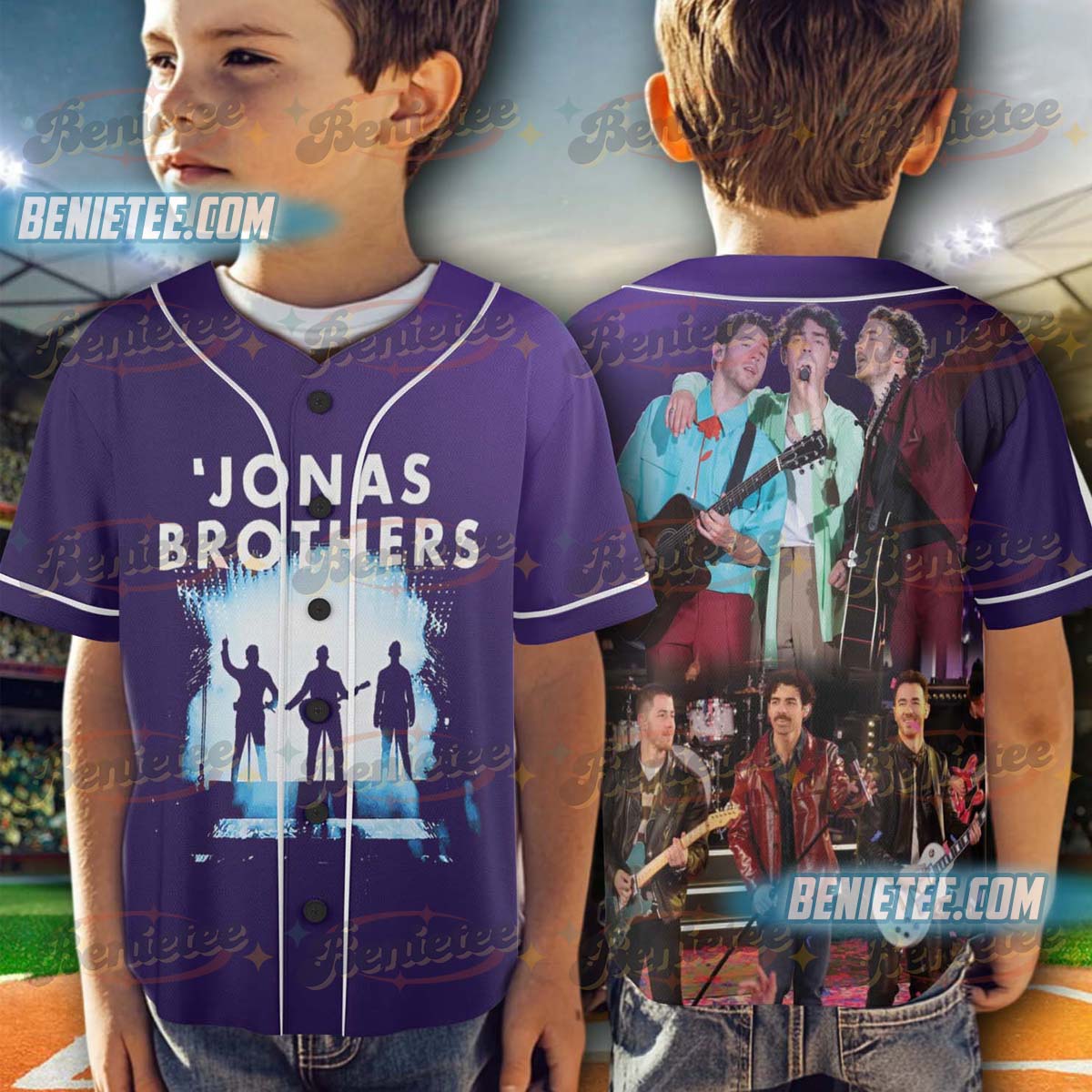 Albums Jonas Brothers Baseball Jersey, Living The Dream Tour 2025 Jersey - Image 2