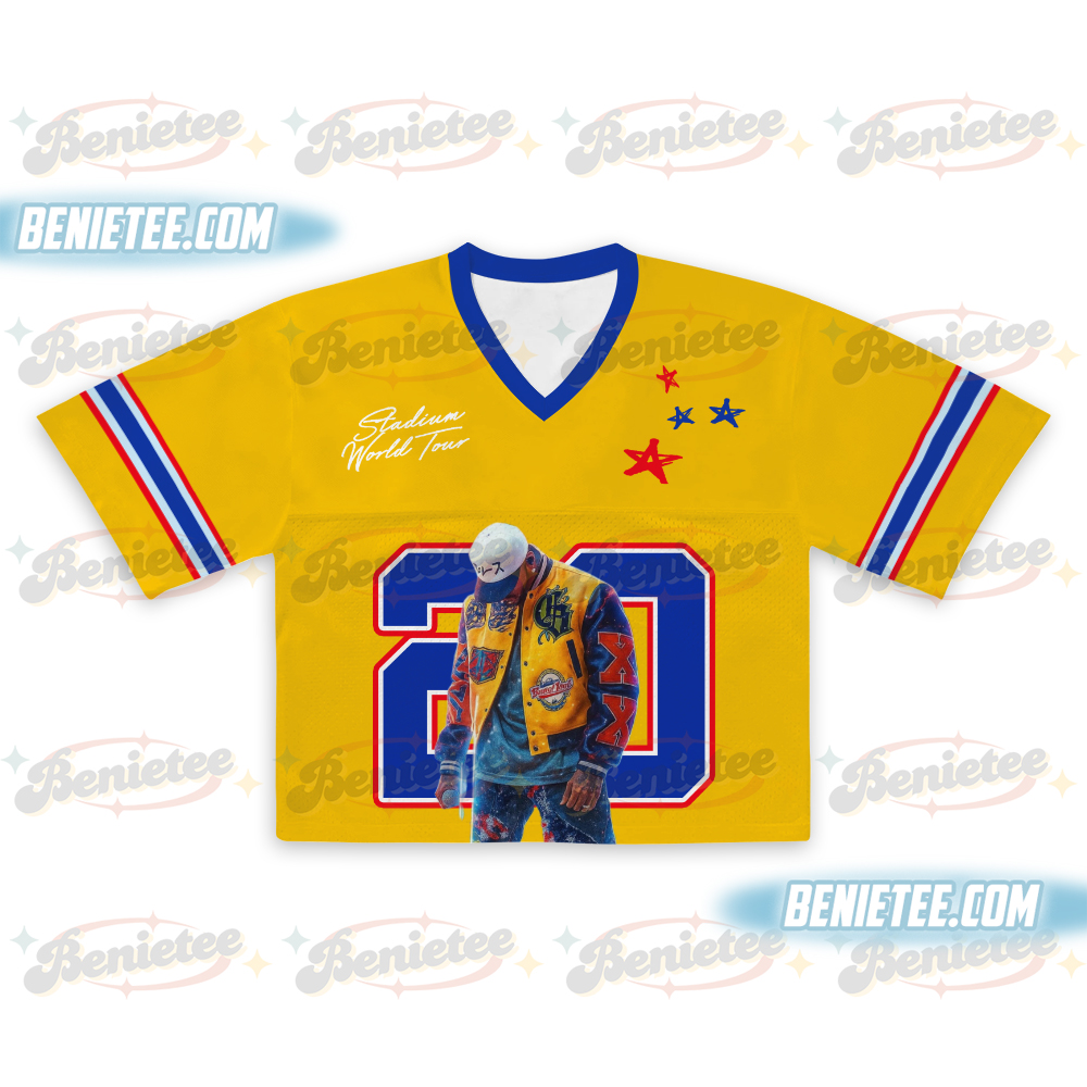Personalized Chris Brown Football Jersey, Concert outfit - Image 2