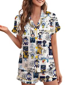 Alternative view of Coraline Halloween Pajamas Set, Coraline Fan Tee, Spooky Character Pajamas