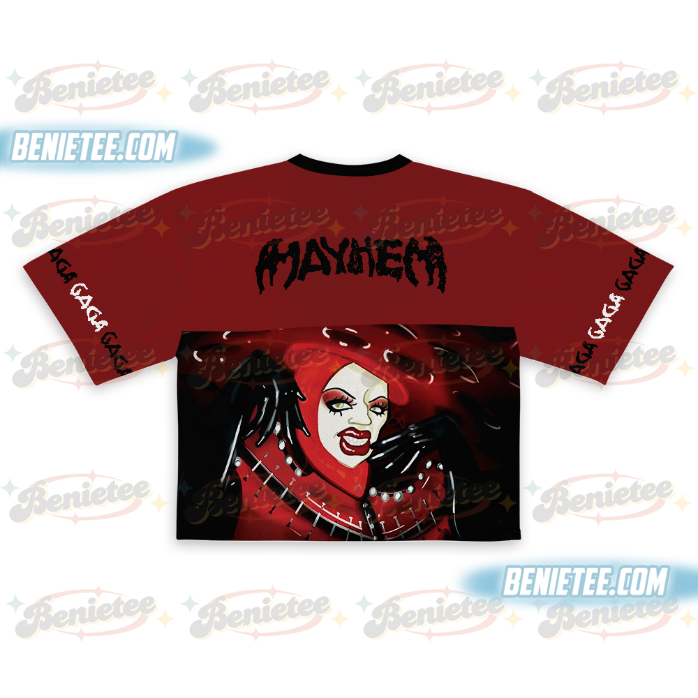 Lady Gaga The Mayhem Ball Tour Croptop Football Jersey, Concert 2025 Jersey - Image 3