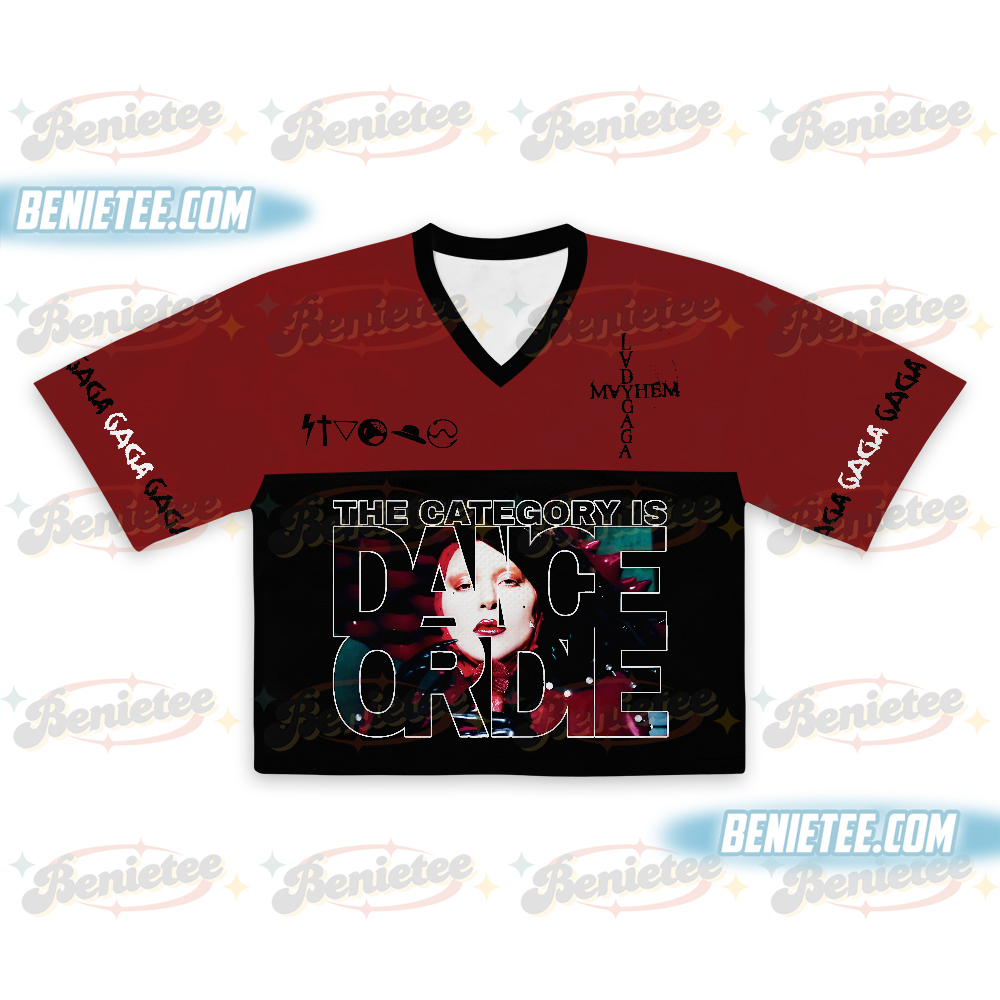 Lady Gaga The Mayhem Ball Tour Croptop Football Jersey, Concert 2025 Jersey - Image 2