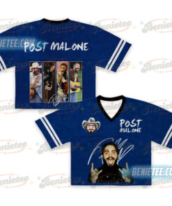 Post Malone Jelly Roll Crop top Football Jersey Full Mesh, Jelly Roll Concert Tshirt, Western Graphic Tee, Post Merch, Posty Shirt