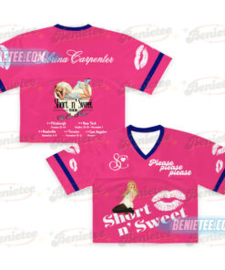 Sabrina Carpenter Pop Crop top Football Jersey Full Mesh, Sabrina Carpenter 2025 Tour Jersey
