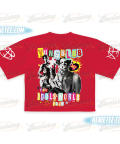 Alternative view of Yungblud 2025 Concert Crop top Football Jersey Full Mesh, 2025 Yungblud Idols World Tour Shirt