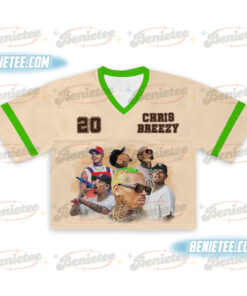 Alternative view of Personalized Chris Brown 2025 Crop top Football Jersey Full Mesh, Breezy Bowl XX Concert 2025