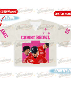 Alternative view of Custom Chris Brown 2025 Crop top Football Jersey Full Mesh, Breezy Bowl XX Concert 2025