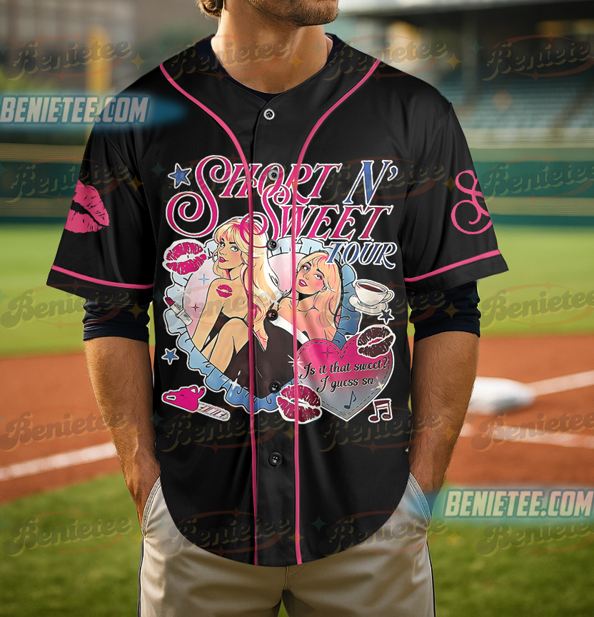 Sabrina Carpenter Short n Sweet Tour 2025 Baseball Jersey, Pop Star Concert Jersey - Image 2