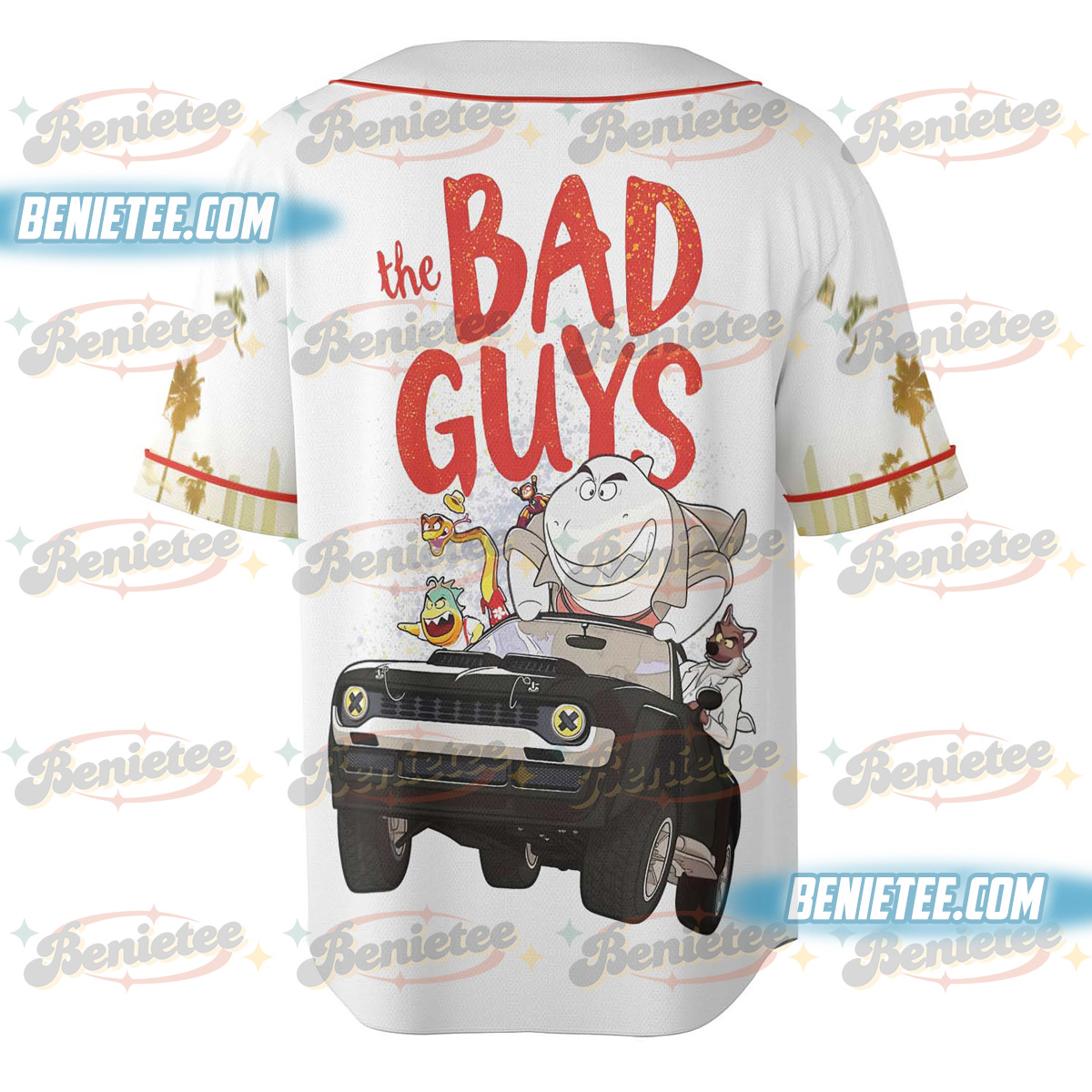 Vintage The Bad Guys Mr Wolf and Mr Snake Baseball Jersey - Image 3