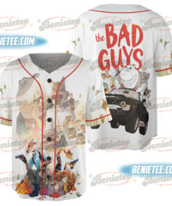 Vintage The Bad Guys Mr Wolf and Mr Snake Baseball Jersey