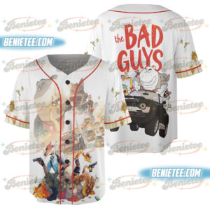 Vintage The Bad Guys Mr Wolf and Mr Snake Baseball Jersey
